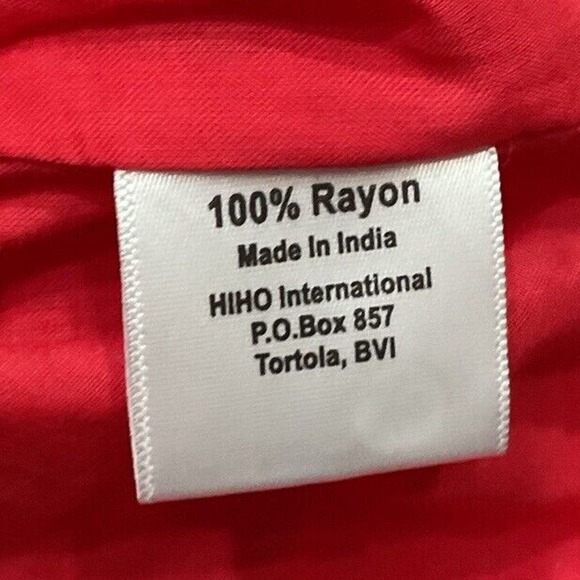 HIHO Tortola BVI Dress Womens XL Hot Pink Orange Embroidery Tunic Beach Dress‎ - Picture 4 of 4